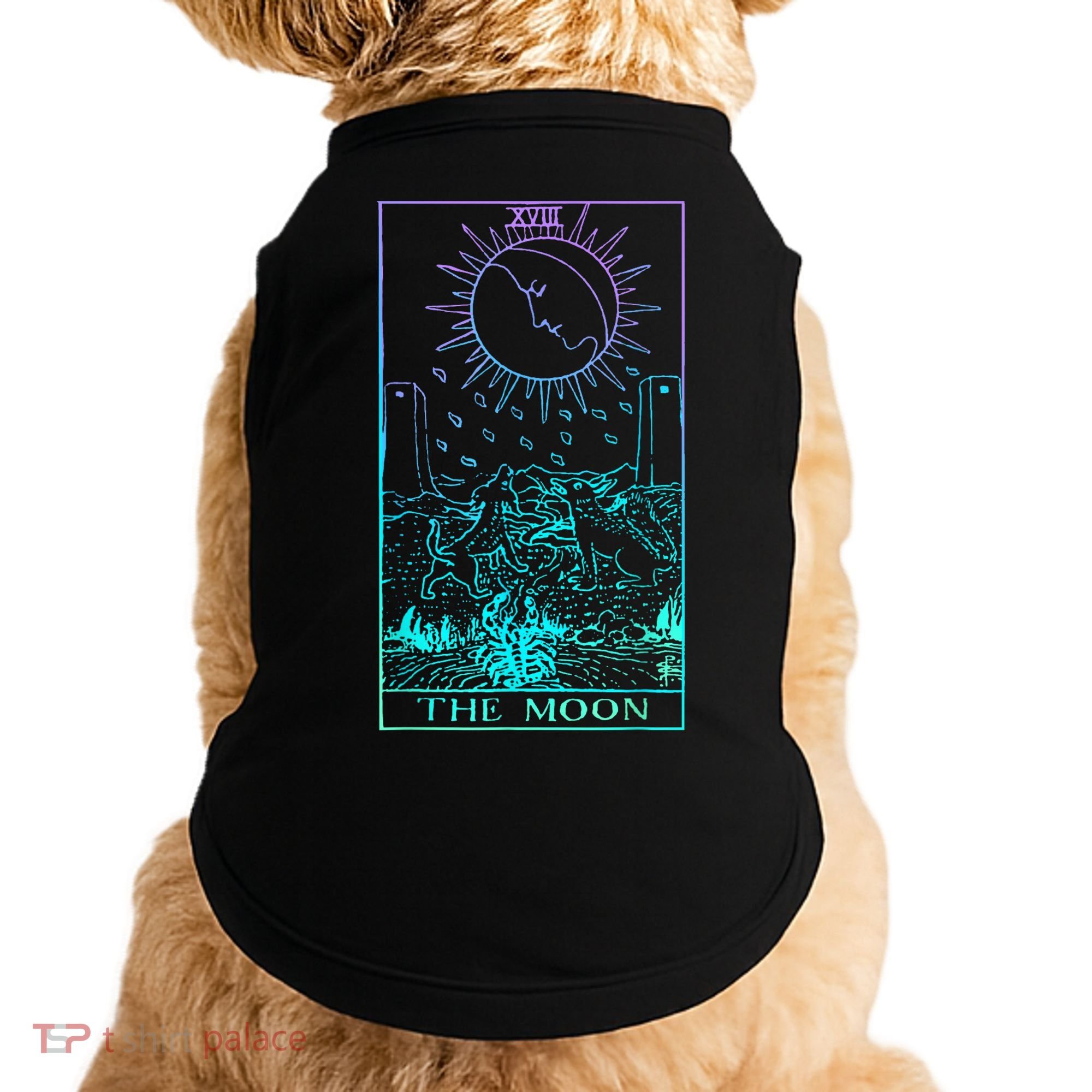 The Moon Tarot Card Rider Waite Witchy Doggie Tank