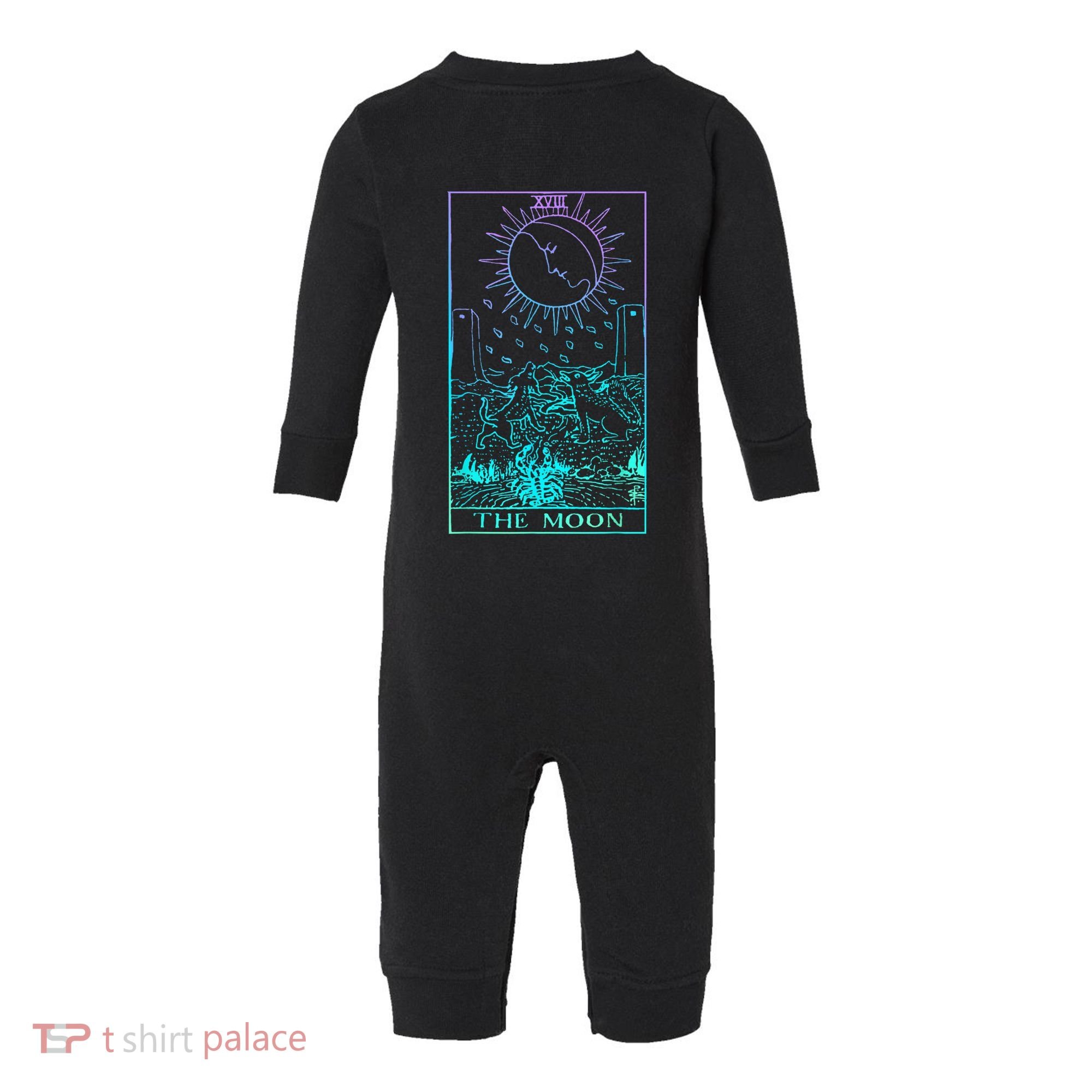The Moon Tarot Card Rider Waite Witchy Infant Fleece One Piece