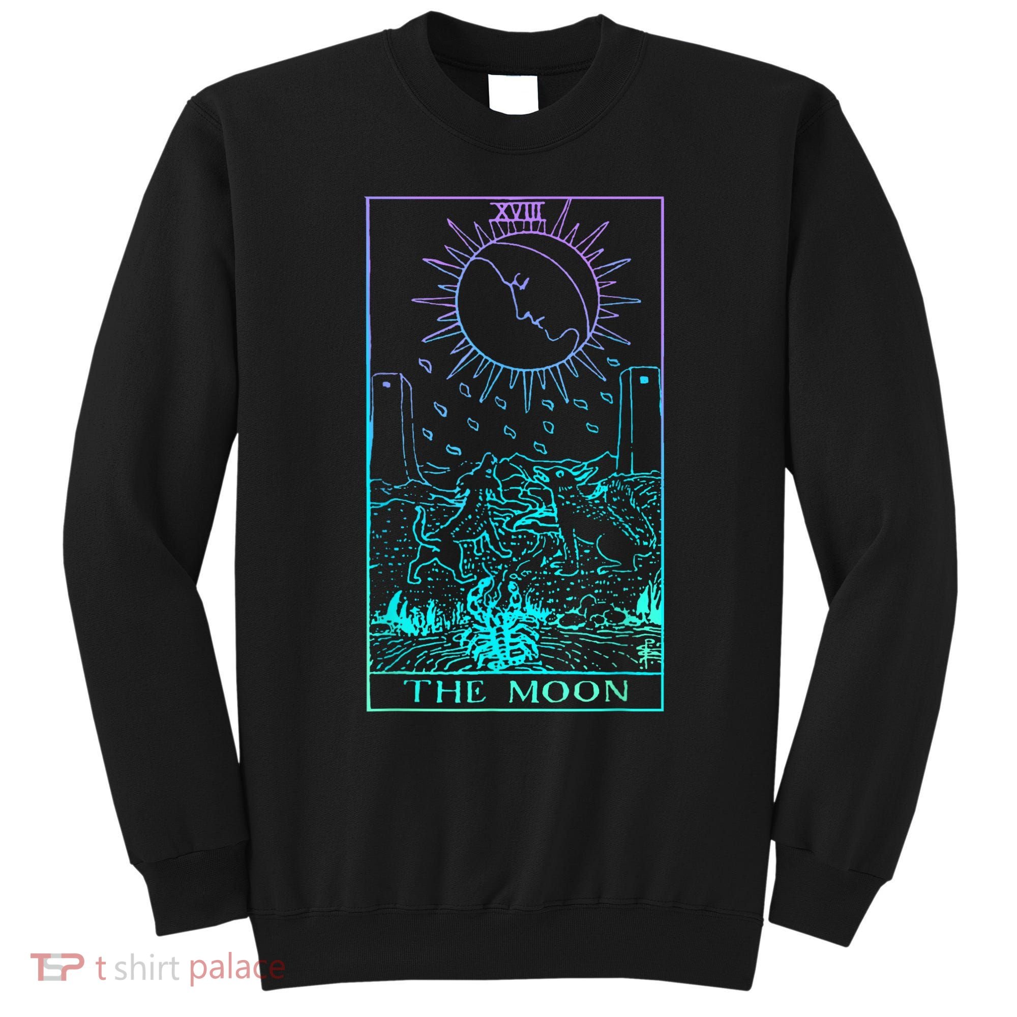 The Moon Tarot Card Rider Waite Witchy Sweatshirt