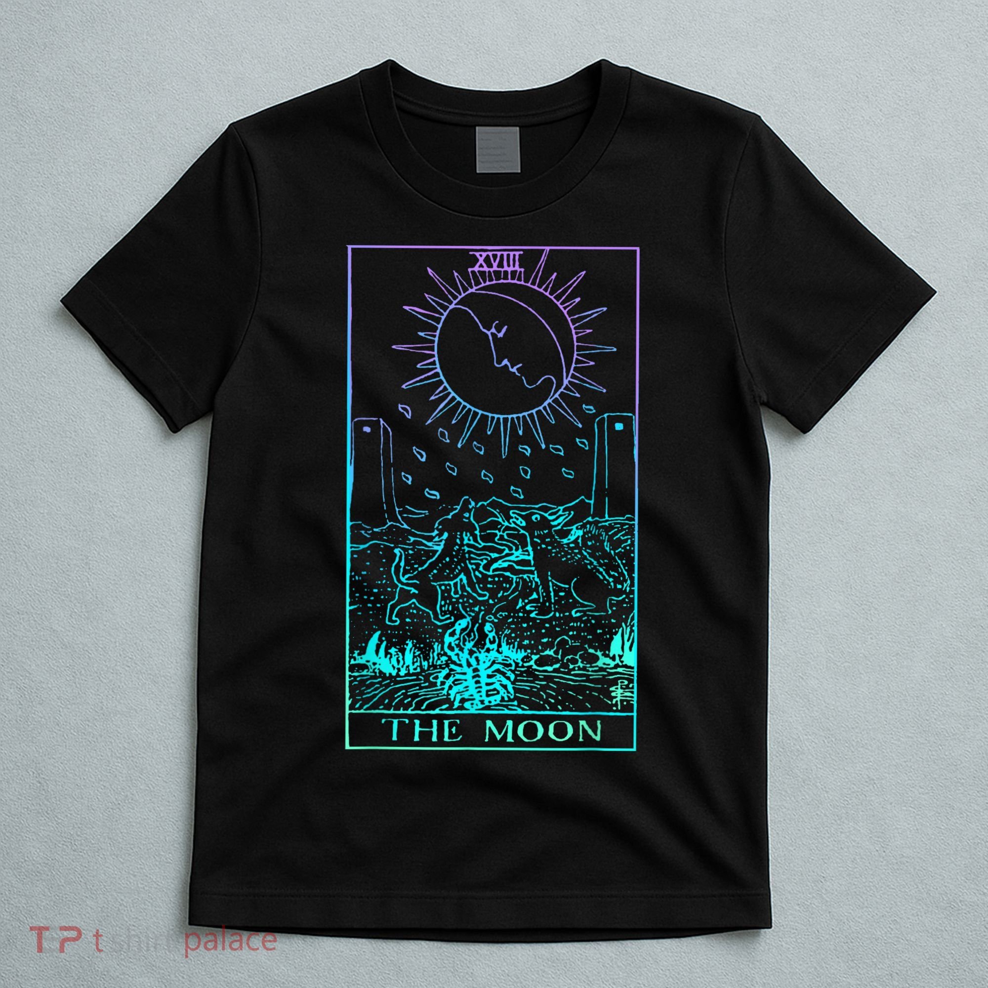 The Moon Tarot Card Rider Waite Witchy T-Shirt