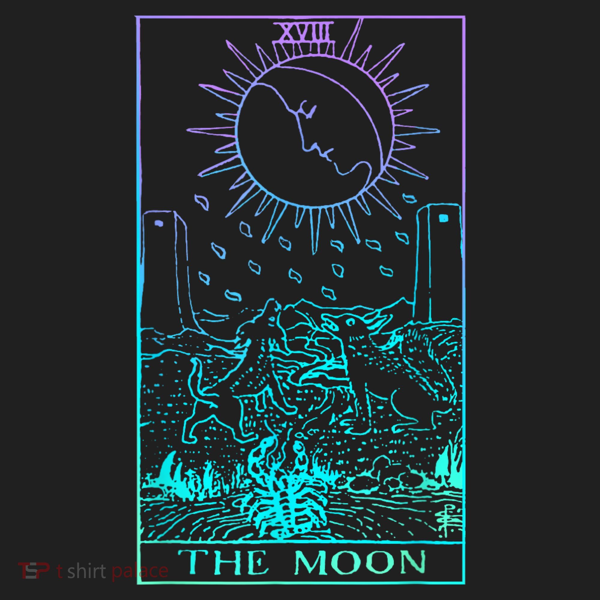 The Moon Tarot Card Rider Waite Witchy Beanie