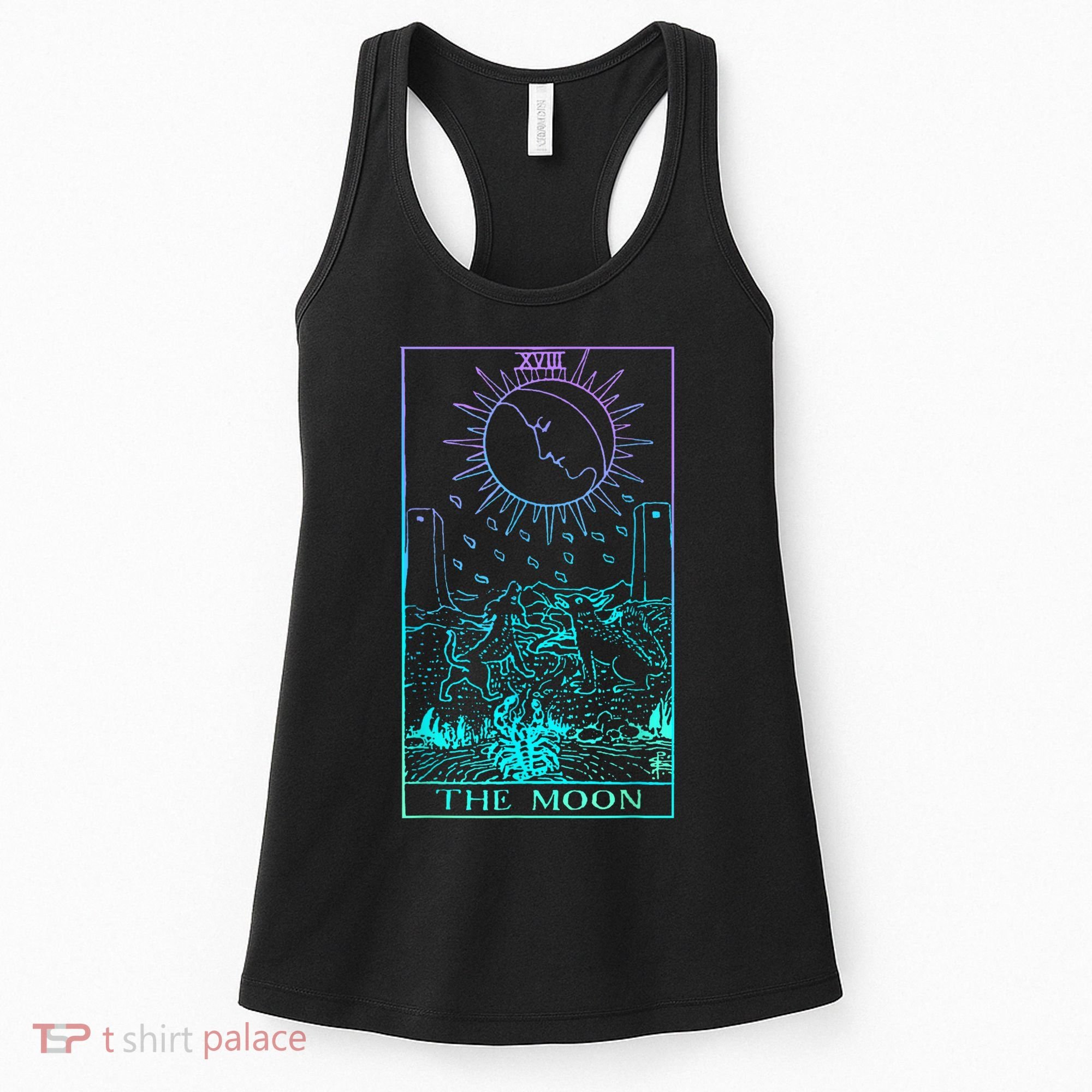 The Moon Tarot Card Rider Waite Witchy Women's Tank Top