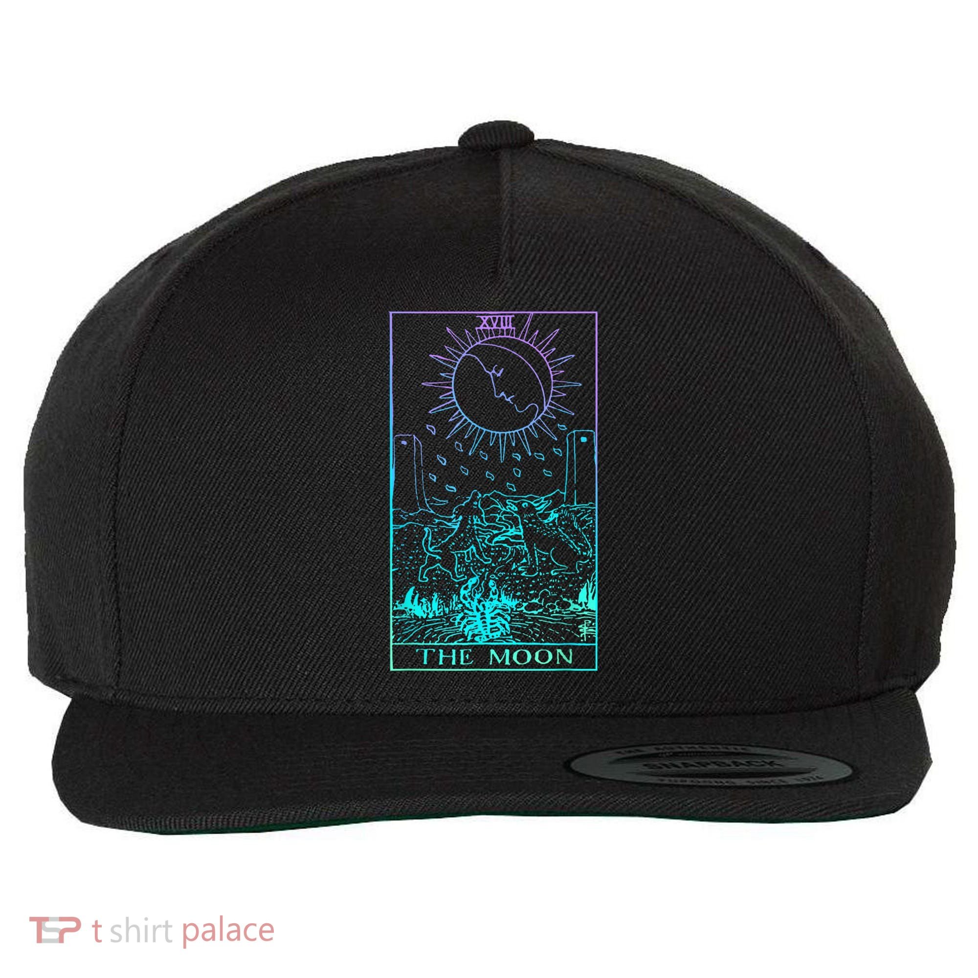The Moon Tarot Card Rider Waite Witchy Wool Snapback Cap