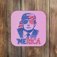 Trump Merica Trump Funny 4th Of July Coaster thumb 0