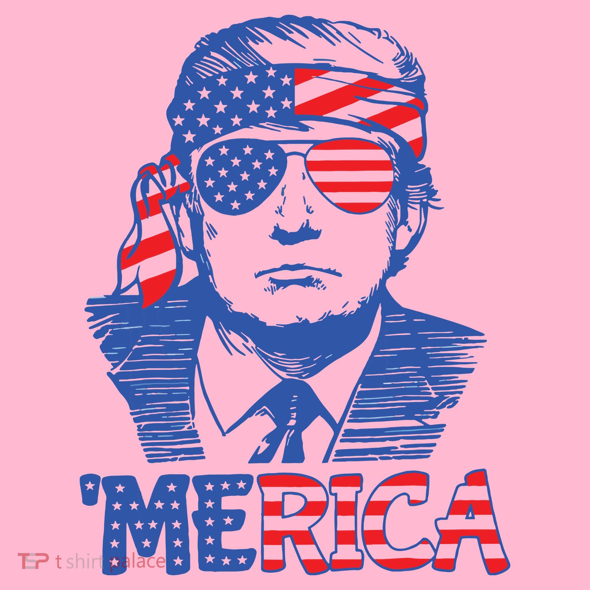 Trump Merica Trump Funny 4th Of July Coaster