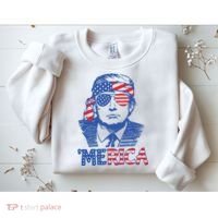 Trump Merica Trump Funny 4th Of July Sweatshirt thumb 2