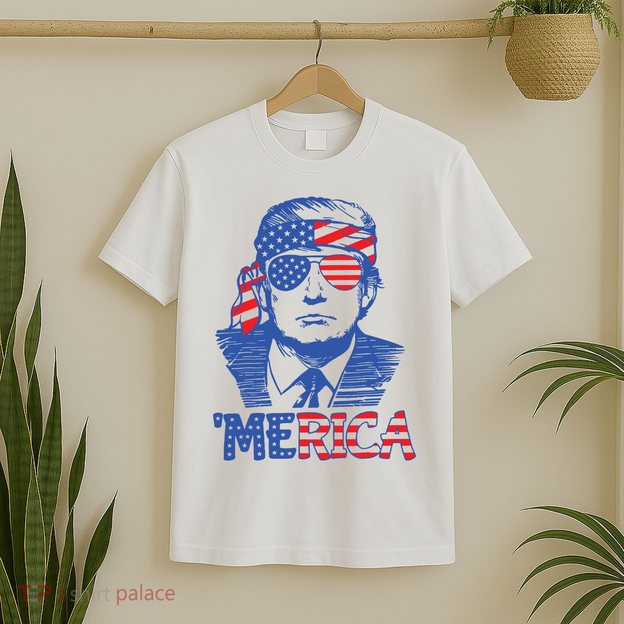 Trump Merica Trump Funny 4th Of July T-Shirt
