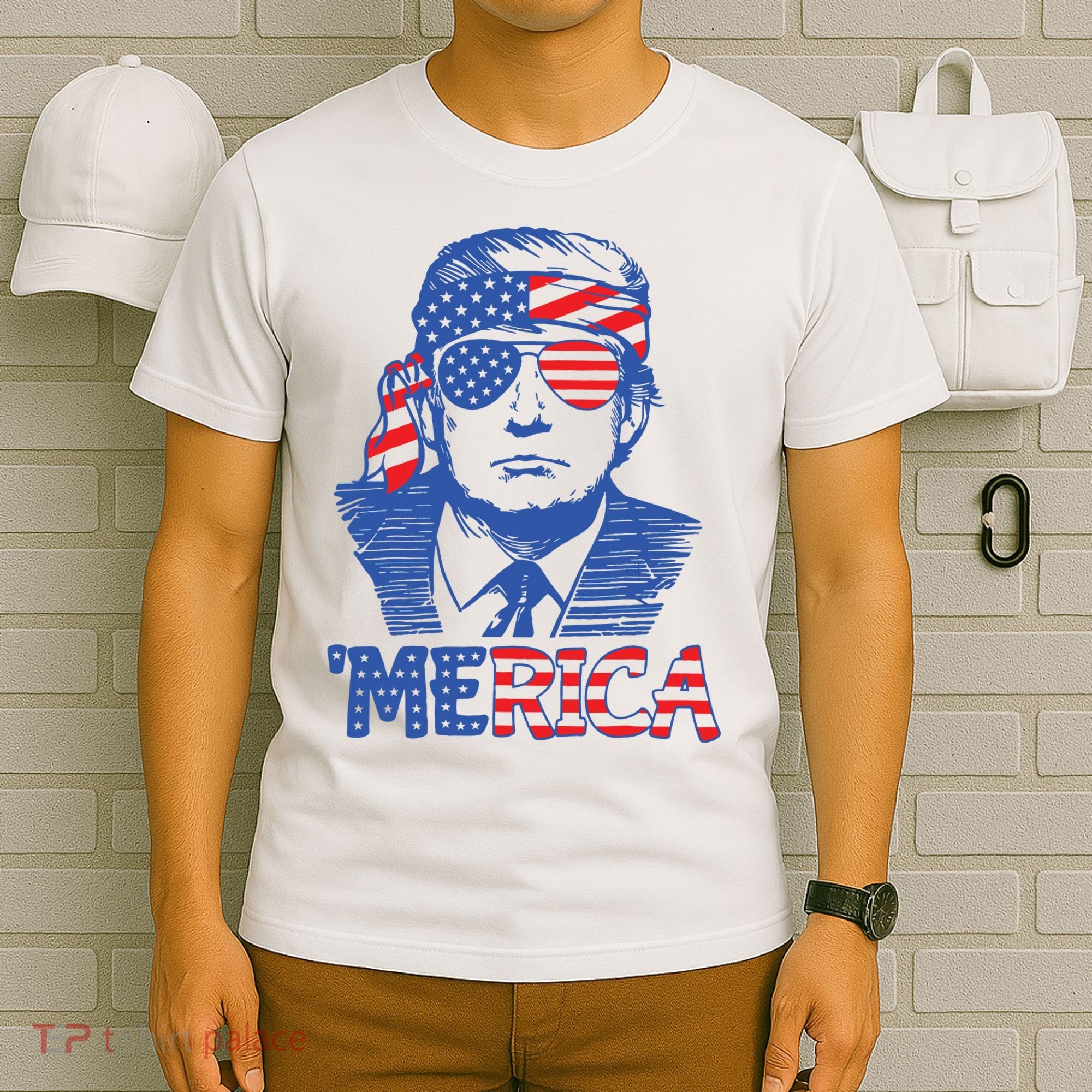 Trump Merica Trump Funny 4th Of July T-Shirt