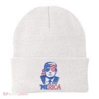 Trump Merica Trump Funny 4th Of July Beanie thumb 0