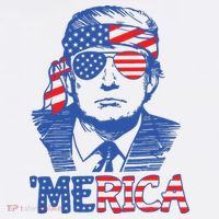 Trump Merica Trump Funny 4th Of July Ornament thumb 1