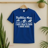 Triathlon Mom Tri Triathletes Athletes Running Mother Great Gift T-Shirt thumb 2
