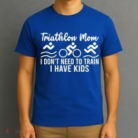 Triathlon Mom Tri Triathletes Athletes Running Mother Great Gift T-Shirt thumb 3