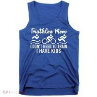 Triathlon Mom Tri Triathletes Athletes Running Mother Great Gift Tank Top thumb 0