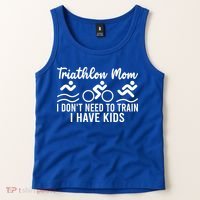Triathlon Mom Tri Triathletes Athletes Running Mother Great Gift Tank Top thumb 2