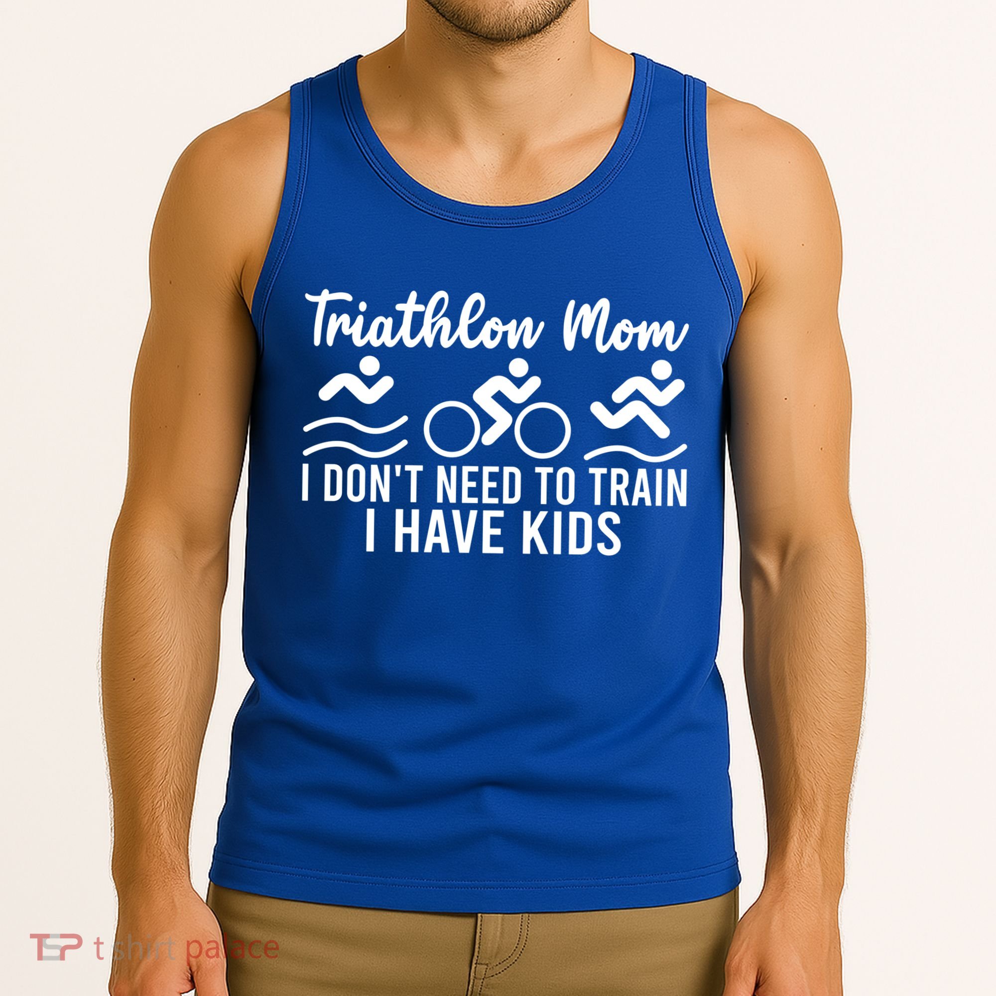 Triathlon Mom Tri Triathletes Athletes Running Mother Great Gift Tank Top