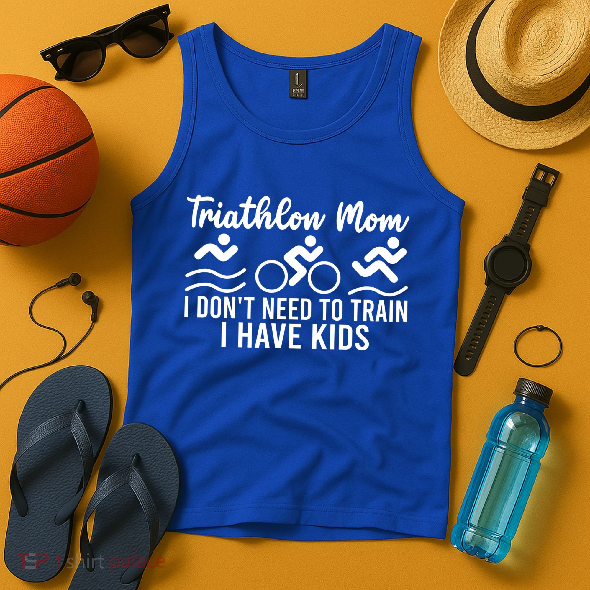 Triathlon Mom Tri Triathletes Athletes Running Mother Great Gift Tank Top