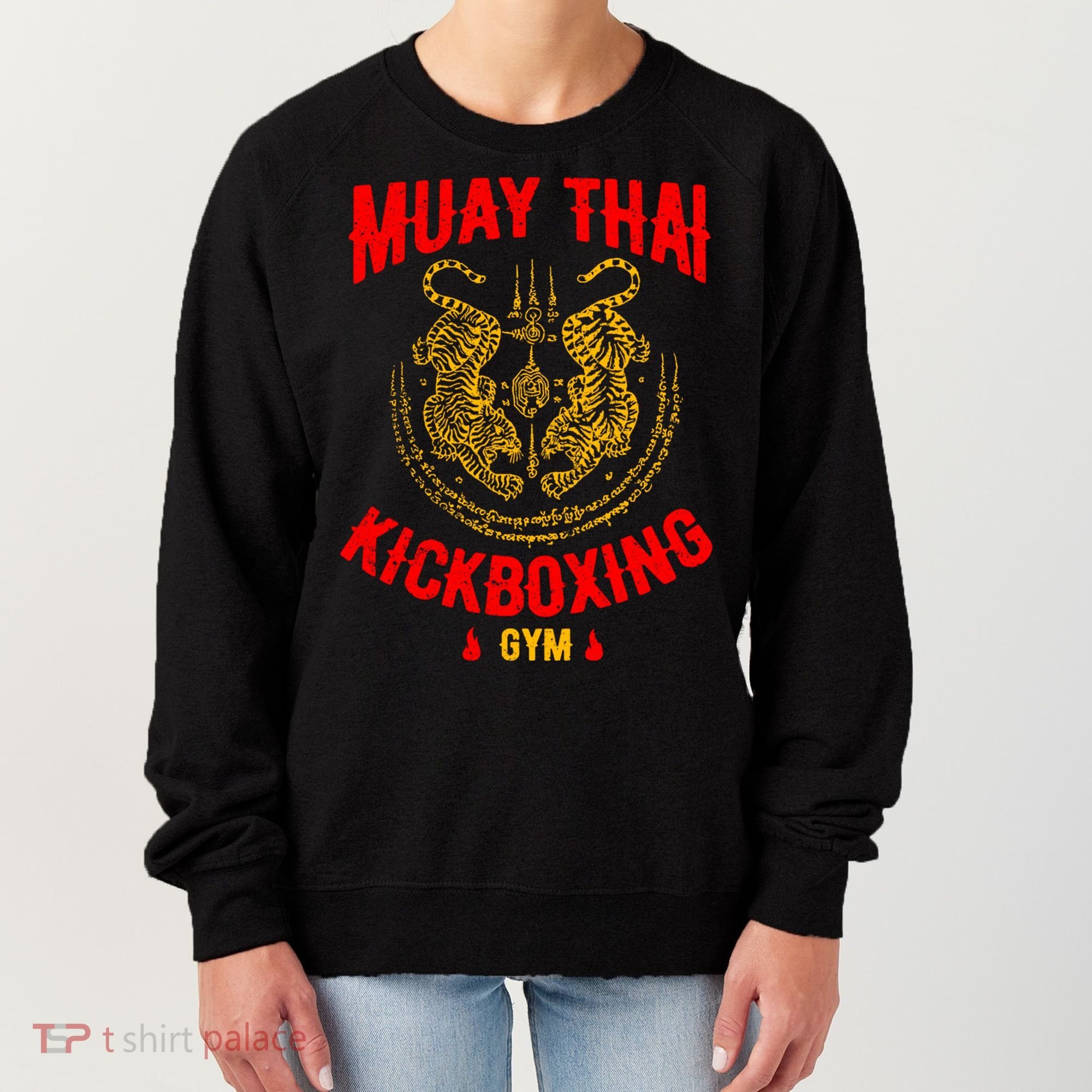 Tiger Muay Thai Kickboxing Gym Mma Training Gift Funny Gift Women's Sweatshirt