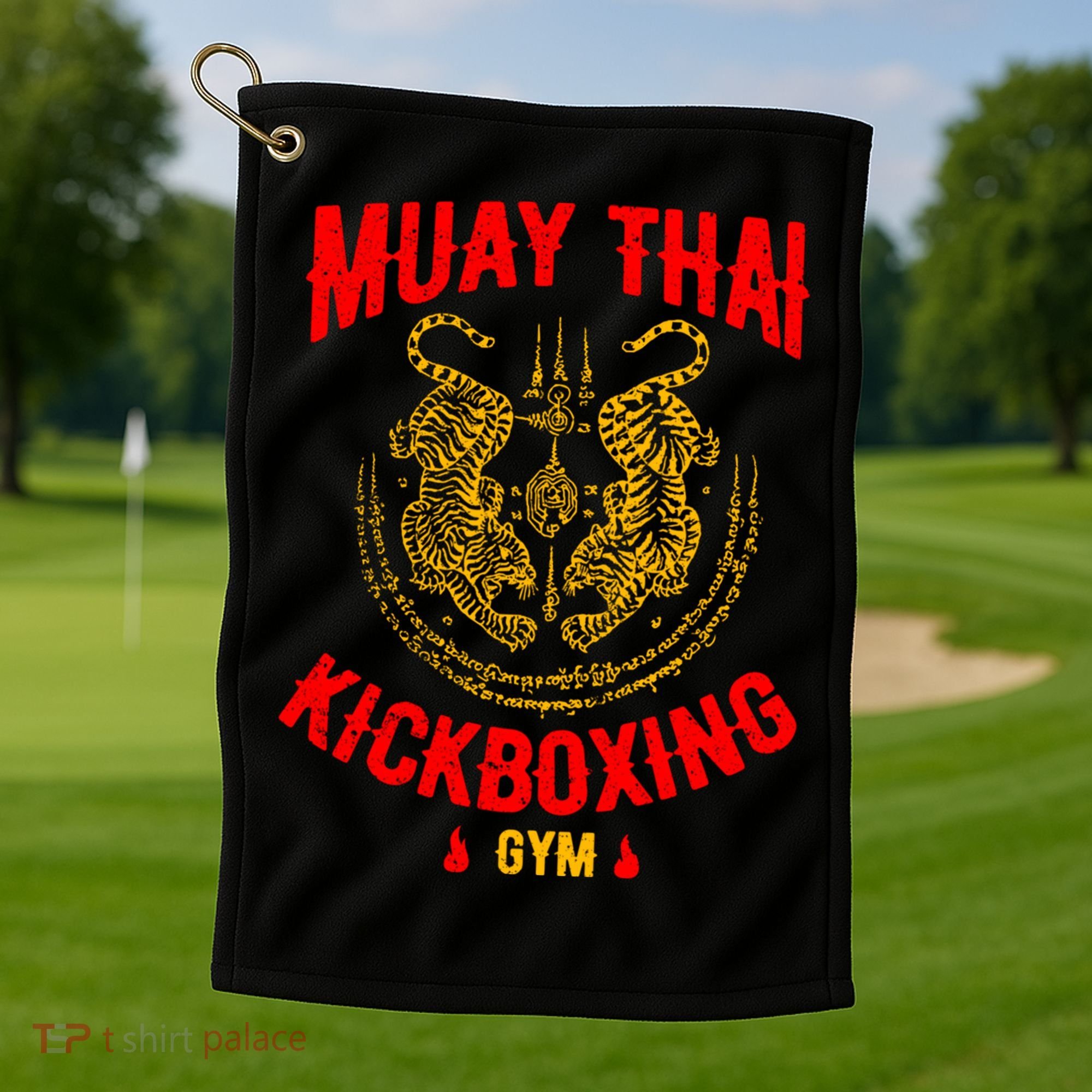 Tiger Muay Thai Kickboxing Gym Mma Training Gift Funny Gift Golf Towel