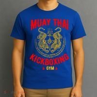 Tiger Muay Thai Kickboxing Gym Mma Training Gift Funny Gift T-Shirt thumb 3
