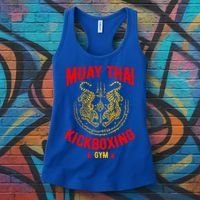 Tiger Muay Thai Kickboxing Gym Mma Training Gift Funny Gift Women's Tank Top thumb 3