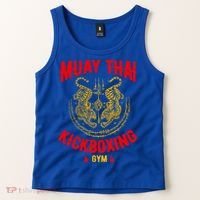 Tiger Muay Thai Kickboxing Gym Mma Training Gift Funny Gift Tank Top thumb 2