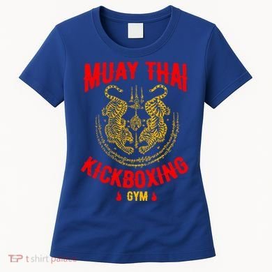 Tiger Muay Thai Kickboxing Gym Mma Training Gift Funny Gift Women's T-Shirt