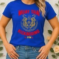 Tiger Muay Thai Kickboxing Gym Mma Training Gift Funny Gift Women's T-Shirt thumb 2