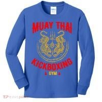 Tiger Muay Thai Kickboxing Gym Mma Training Gift Funny Gift Kids Long Sleeve Shirt thumb 0