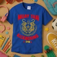 Tiger Muay Thai Kickboxing Gym Mma Training Gift Funny Gift Kids T-Shirt thumb 3