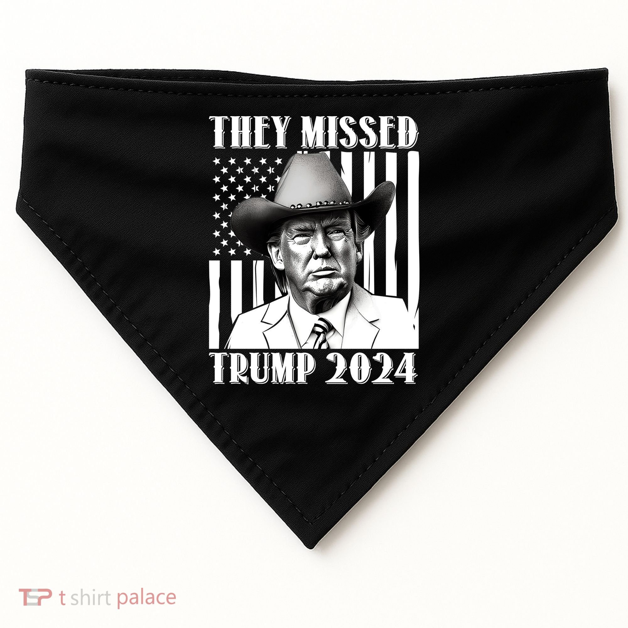 They Missed Trump 2024 USA-Made Doggie Bandana