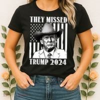 They Missed Trump 2024 Women's T-Shirt thumb 2