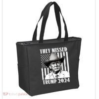 They Missed Trump 2024 Tote Bag thumb 2
