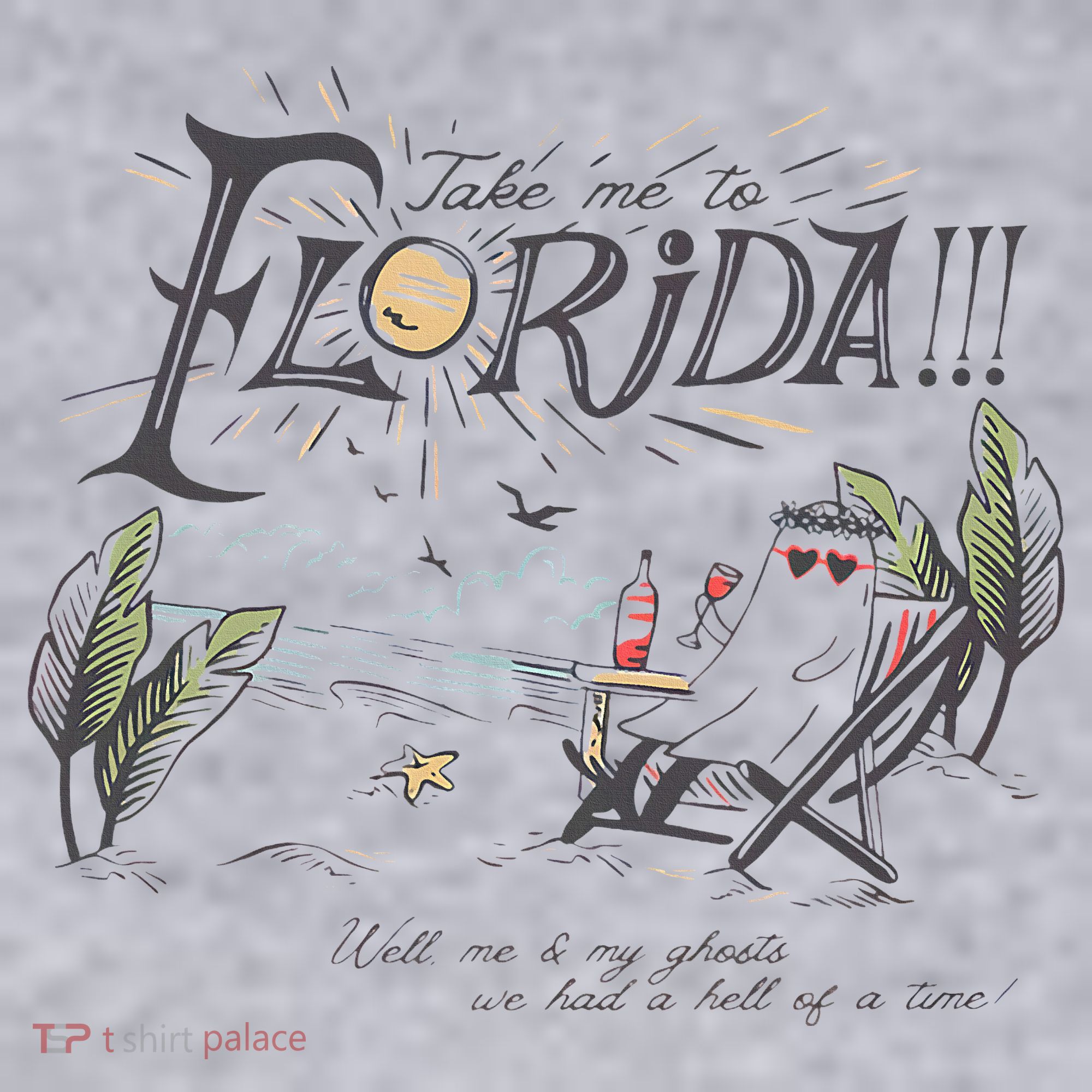 Take Me To The Florida Funny Ghost On The Beach Women's Sweatshirt