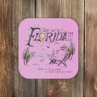 Take Me To The Florida Funny Ghost On The Beach Coaster thumb 0