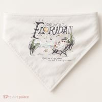 Take Me To The Florida Funny Ghost On The Beach USA-Made Doggie Bandana thumb 0