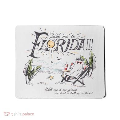 Take Me To The Florida Funny Ghost On The Beach Mousepad