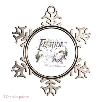 Take Me To The Florida Funny Ghost On The Beach Ornament