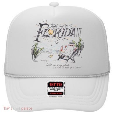 Take Me To The Florida Funny Ghost On The Beach Hat