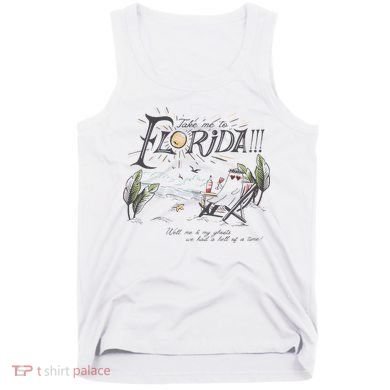 Take Me To The Florida Funny Ghost On The Beach Tank Top