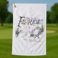 Take Me To The Florida Funny Ghost On The Beach Golf Towel thumb 1