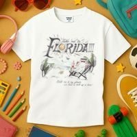 Take Me To The Florida Funny Ghost On The Beach Kids T-Shirt thumb 3
