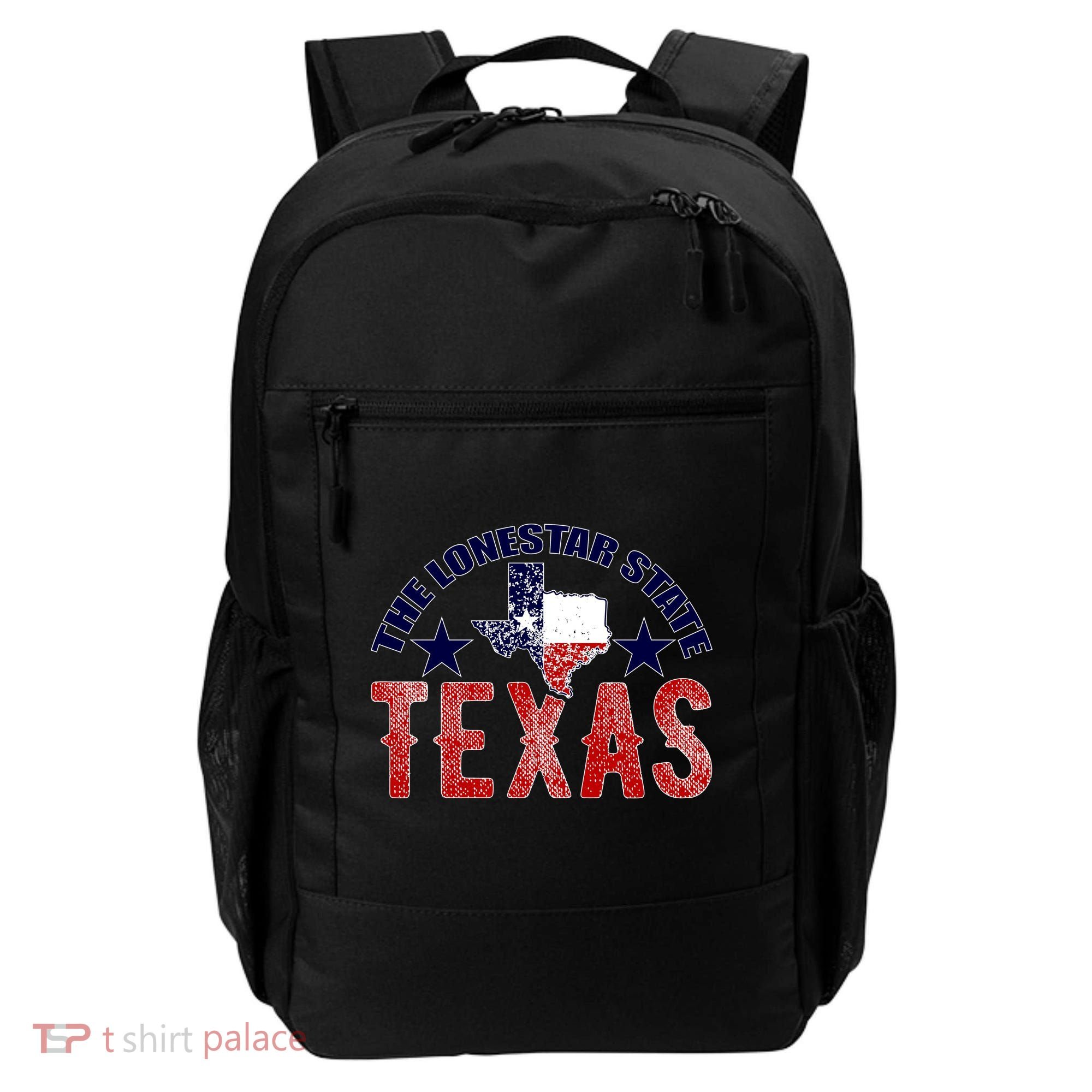 Texas Motto The Lone Star State Backpack