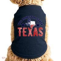 Texas Motto The Lone Star State Doggie Tank thumb 0