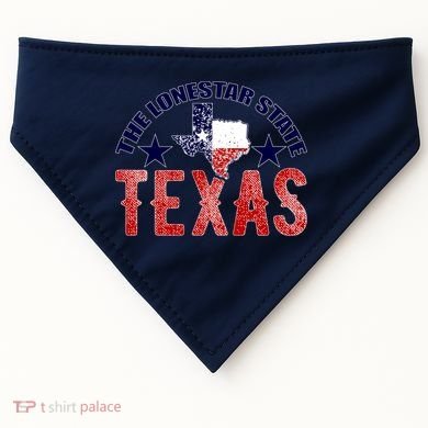 Texas Motto The Lone Star State USA-Made Doggie Bandana