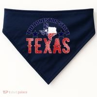 Texas Motto The Lone Star State USA-Made Doggie Bandana thumb 0