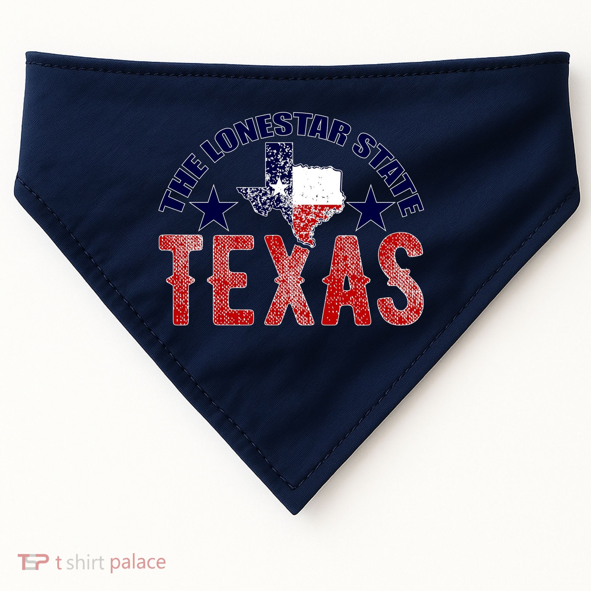 Texas Motto The Lone Star State USA-Made Doggie Bandana