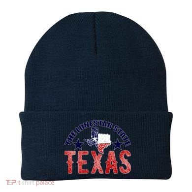 Texas Motto The Lone Star State Beanie