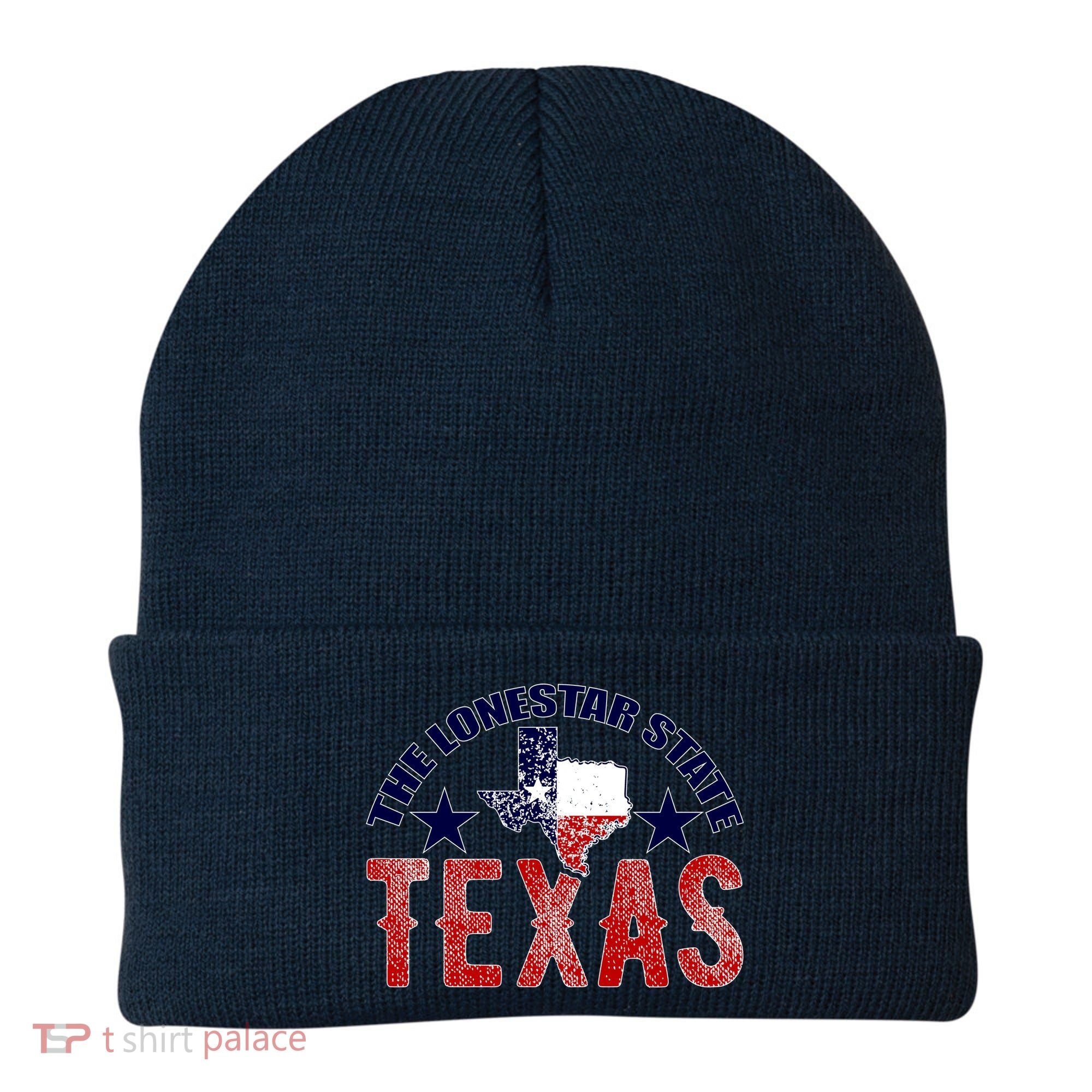 Texas Motto The Lone Star State Beanie