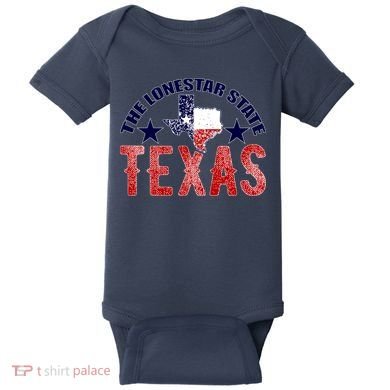 Texas Motto The Lone Star State Baby Bodysuit