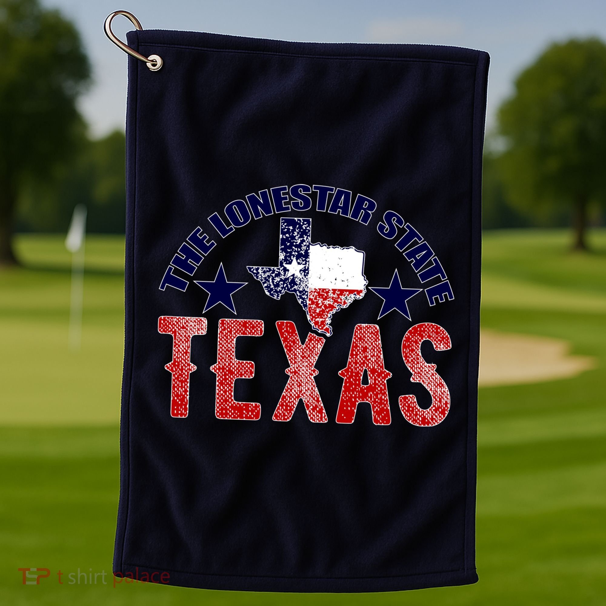 Texas Motto The Lone Star State Golf Towel